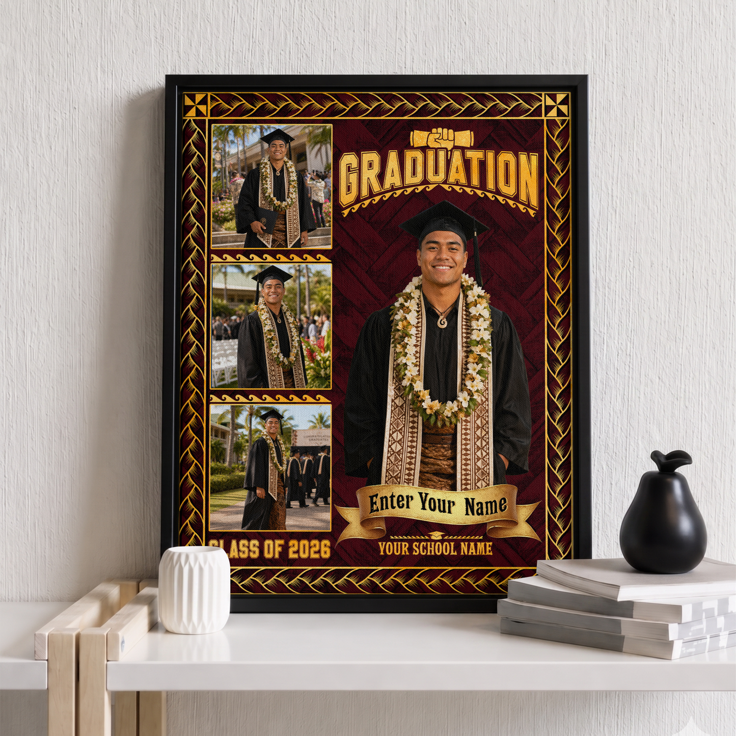 Hawaii Canvas Personalized Graduation Photo Collage