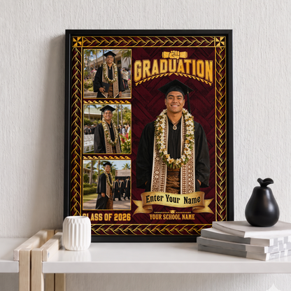 Hawaii Canvas Personalized Graduation Photo Collage