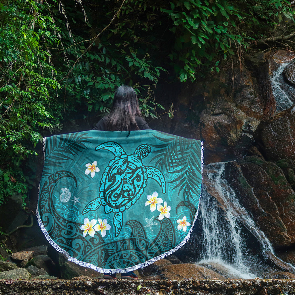 Hawaii Beach Blanket Hawaiian Sea Turtle & Floral Dreams