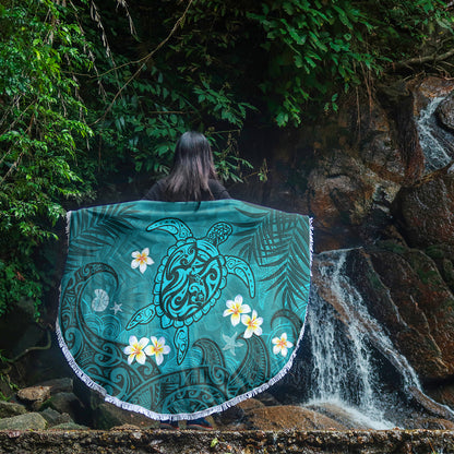 Hawaii Beach Blanket Hawaiian Sea Turtle & Floral Dreams