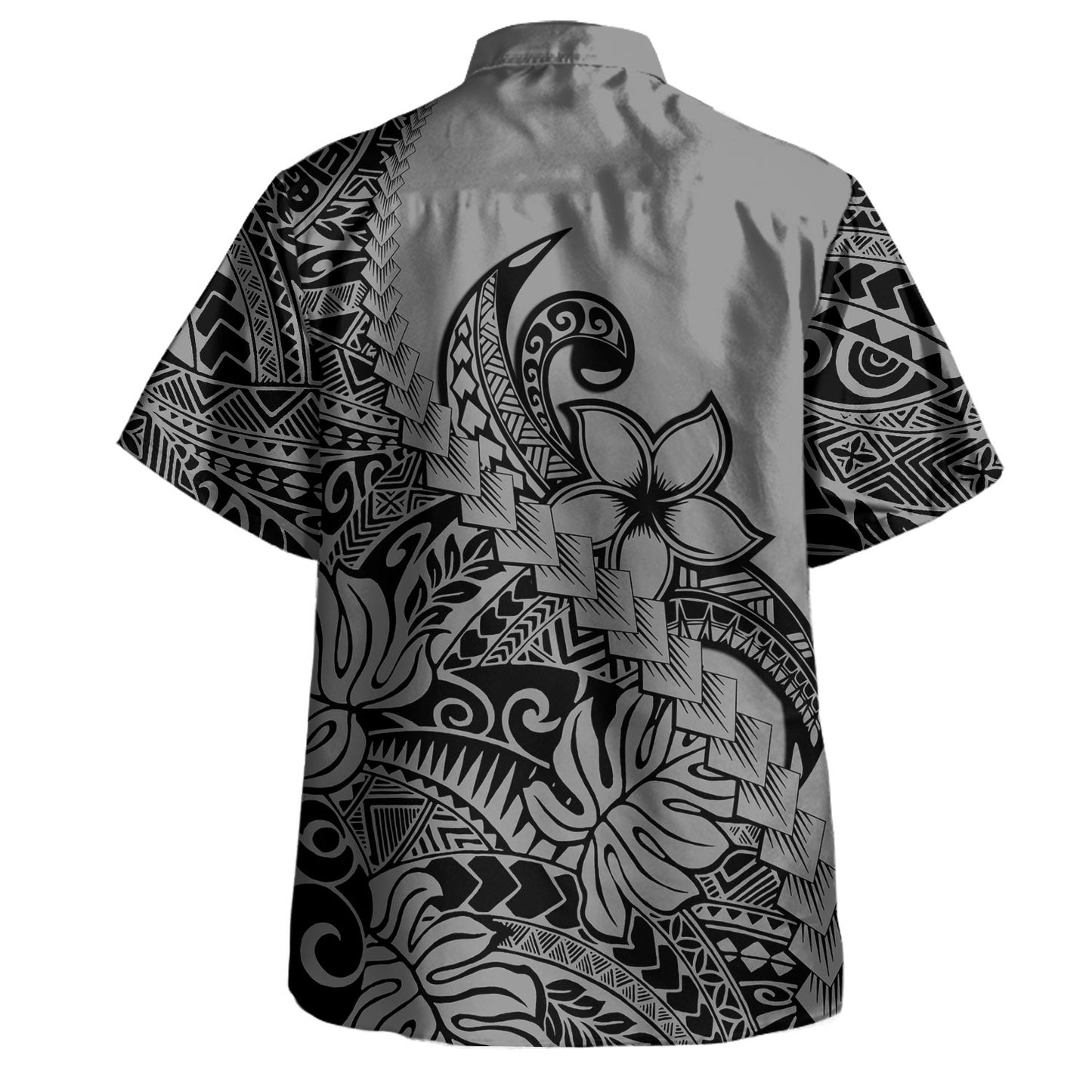 Polynesian Hawaiian Shirt Tribal Plumeria Beautiful