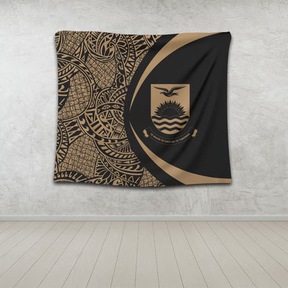 Kiribati Tapestry Lauhala Gold Circle Style