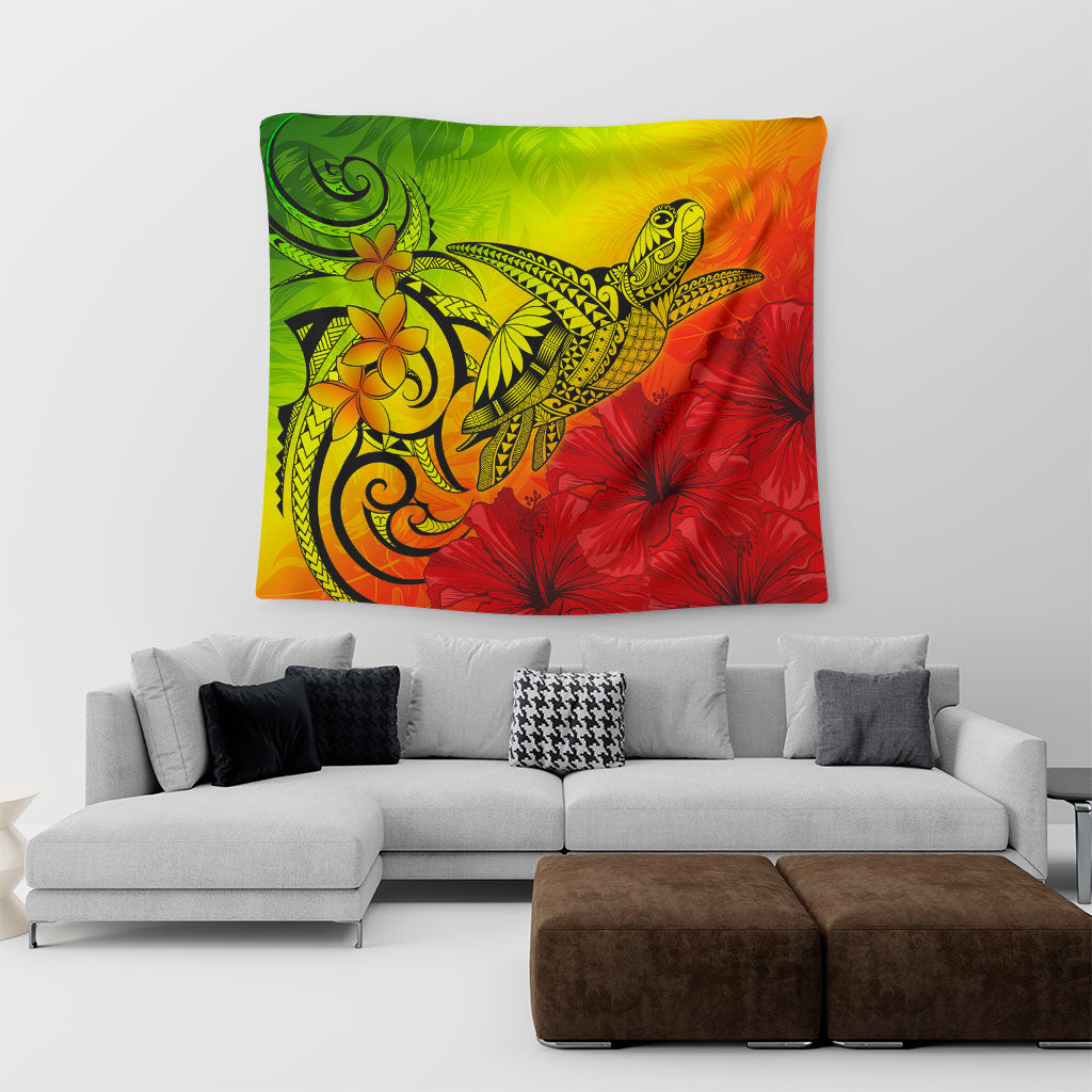 Hawaii Tapestry Tribal Polynesia Tropical Hibiscus Flower
