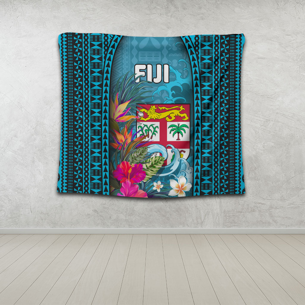 Fiji Tapestry Bula Islands Wave Tropical