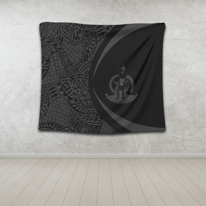 Vanuatu Tapestry Lauhala Gray Circle Style