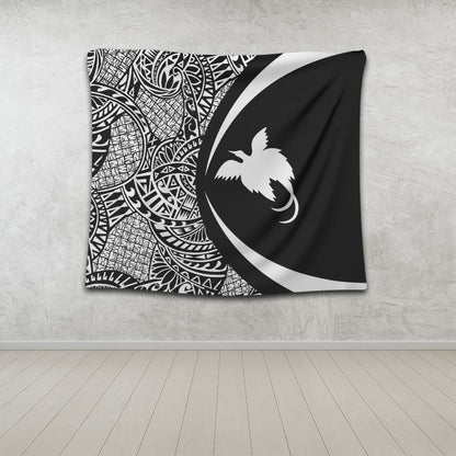 Papua New Guinea Tapestry Lauhala White Circle Style