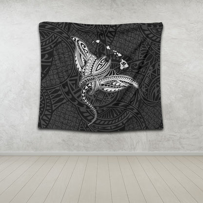 Hawaii Tapestry Hawaiian Map Polynesian Tribal Ray Tattoo