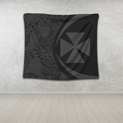 Wallis And Futuna Tapestry Lauhala Gray Circle Style