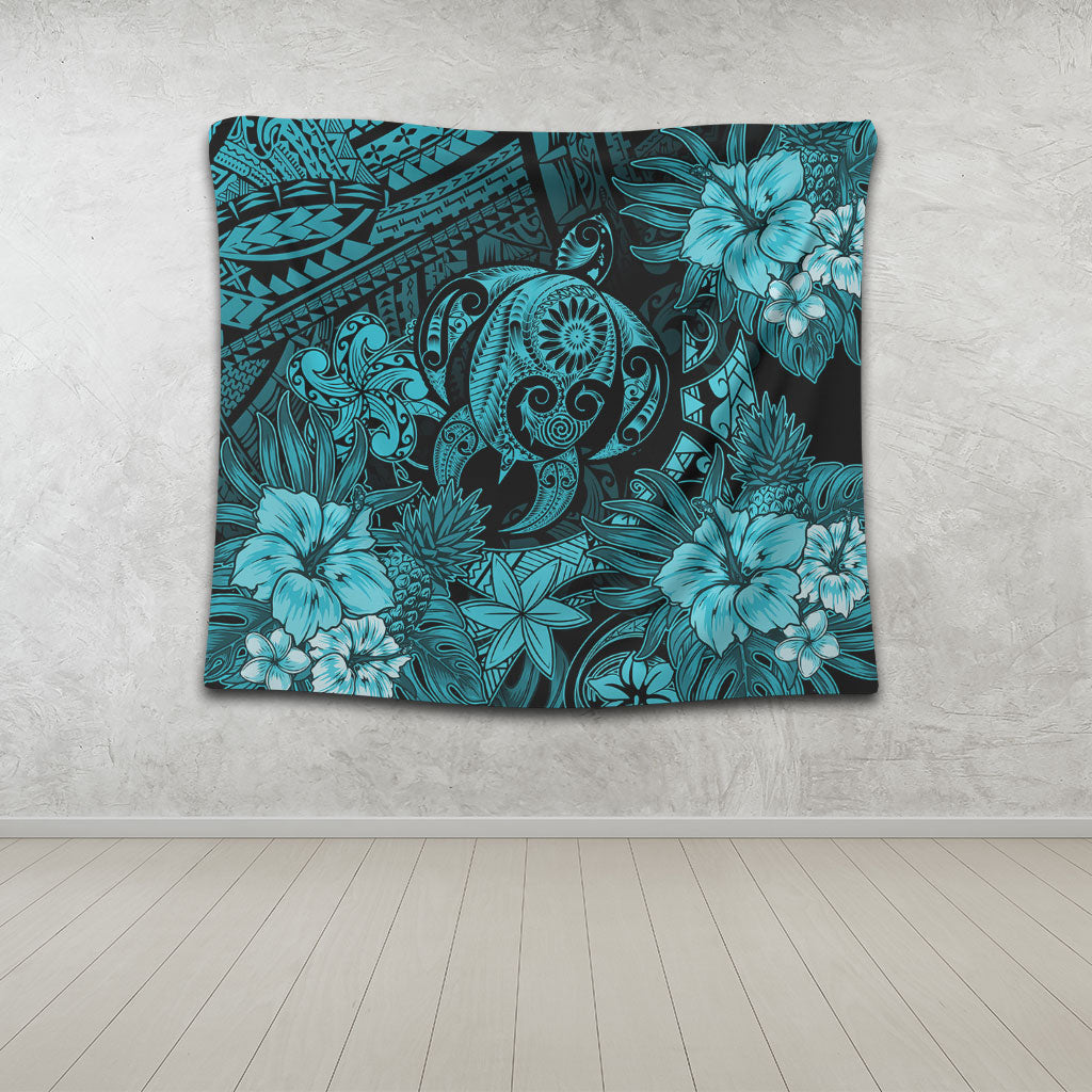 Hawaii Tapestry Tribal Polynesia Sea Turtle Design Pacific Dream