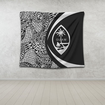 Guam Tapestry Lauhala White Circle Style
