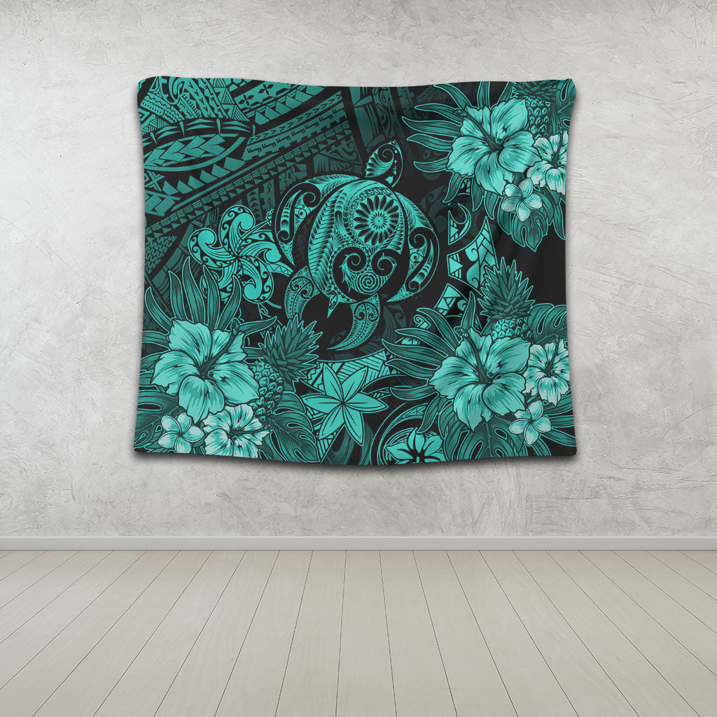 Hawaii Tapestry Tribal Polynesia Sea Turtle Design Pacific Dream