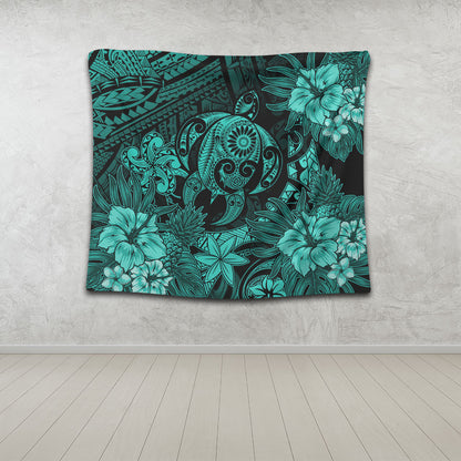 Hawaii Tapestry Tribal Polynesia Sea Turtle Design Pacific Dream