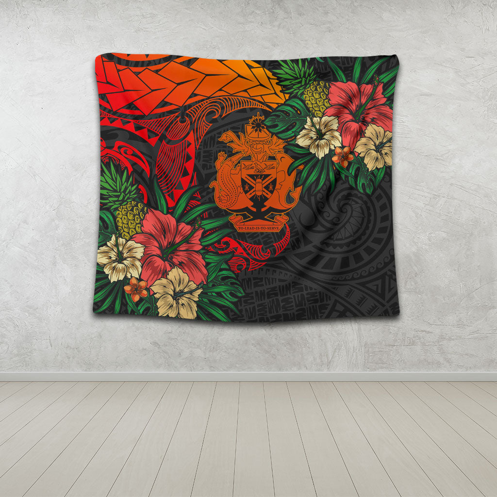 Solomon Islands Tapestry Polynesian Coat Of Arms Tropical