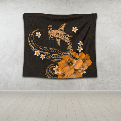 Hawaii Tapestry Shark Polynesia Tribal Tattoo