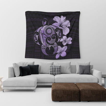 Hawaii Tapestry Hibiscus Plumeria Mix Polynesian Turtle