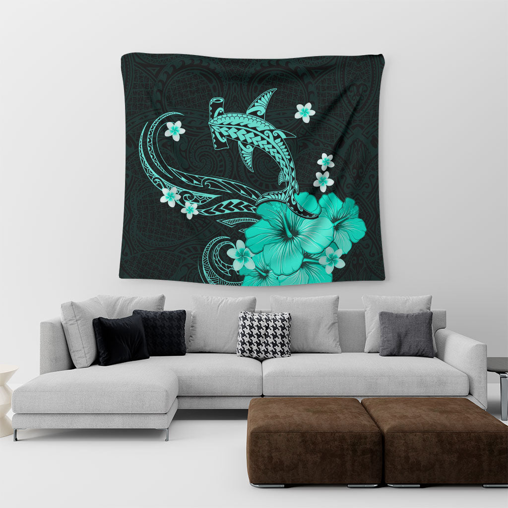 Hawaii Tapestry Shark Polynesia Tribal Tattoo