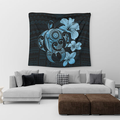 Hawaii Tapestry Hibiscus Plumeria Mix Polynesian Turtle