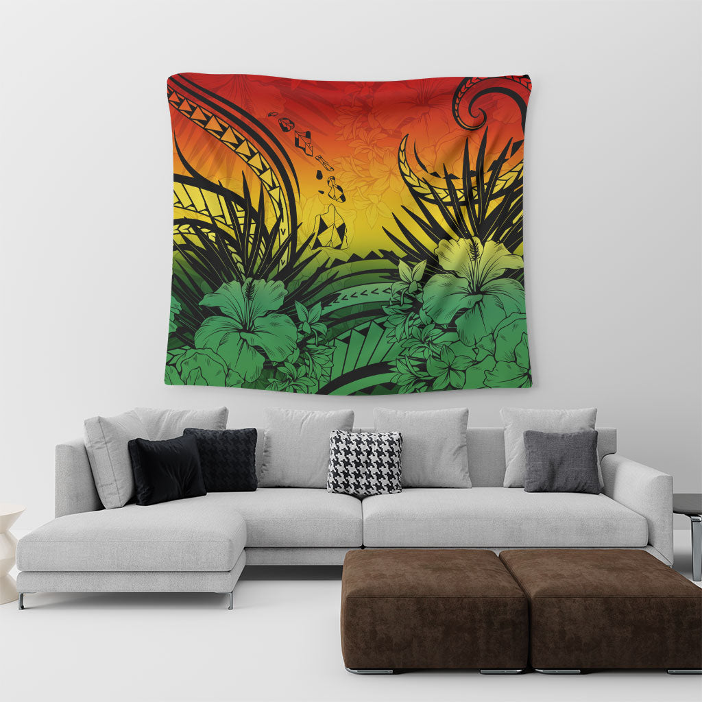 Hawaii Tapestry Map Polynesian Tattoo Tropical Summer