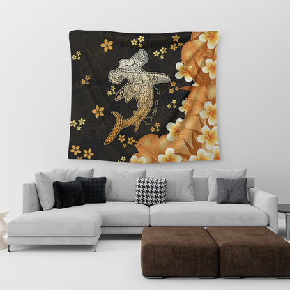 Hawaii Tapestry Tribal Polynesia Shark Tattoo