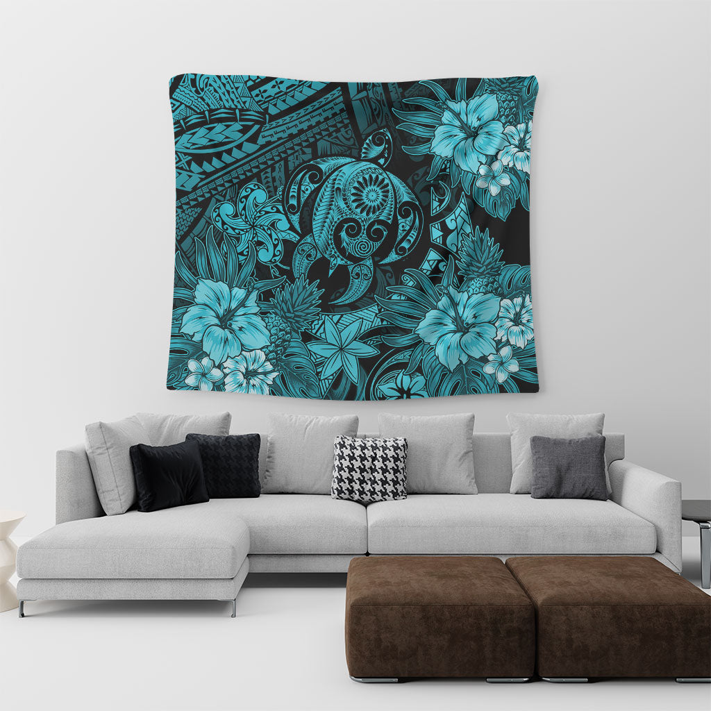 Hawaii Tapestry Tribal Polynesia Sea Turtle Design Pacific Dream