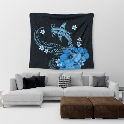 Hawaii Tapestry Shark Polynesia Tribal Tattoo