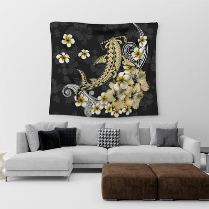 Hawaii Tapestry Hammerhead Shark Gold Tropical
