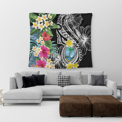 Guam Tapestry Summer Plumeria Tribal Tattoo