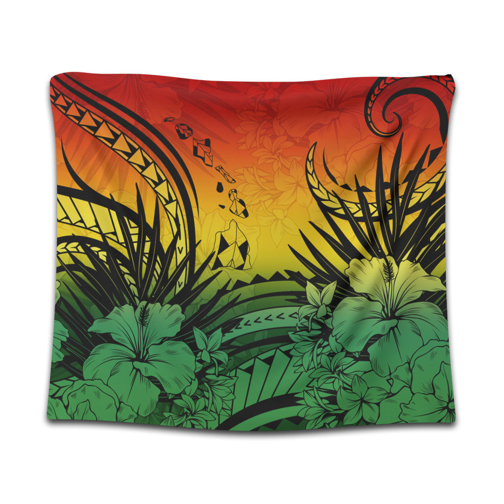 Hawaii Tapestry Map Polynesian Tattoo Tropical Summer