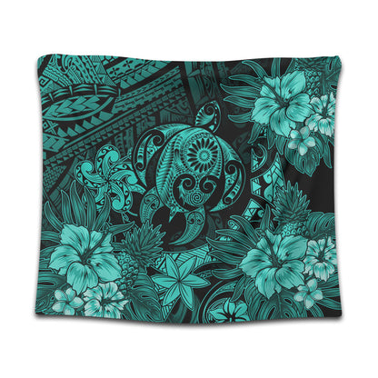 Hawaii Tapestry Tribal Polynesia Sea Turtle Design Pacific Dream