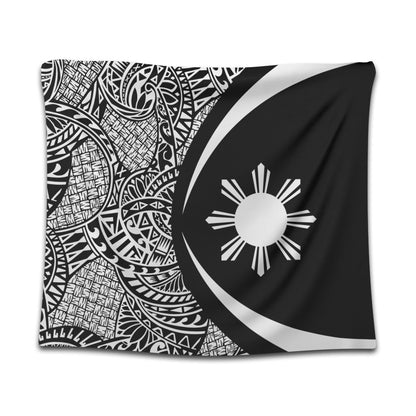 Philippines Filipinos Tapestry Lauhala White Circle Style