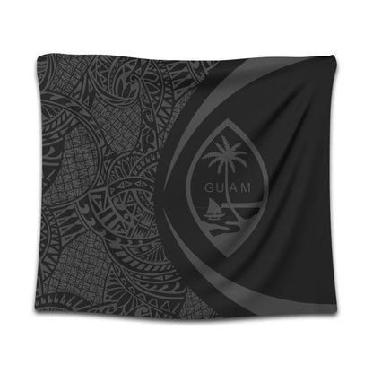 Guam Tapestry Lauhala Gray Circle Style