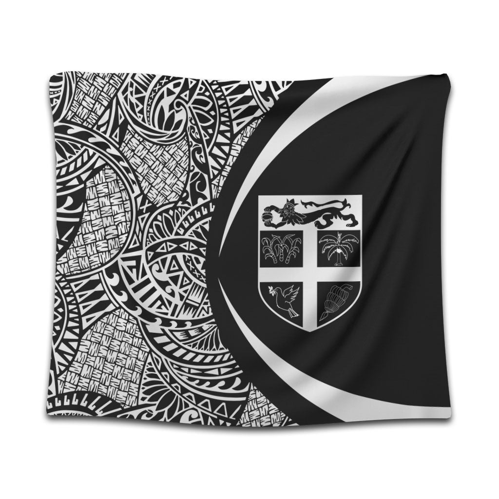 Fiji Tapestry Lauhala White Circle Style