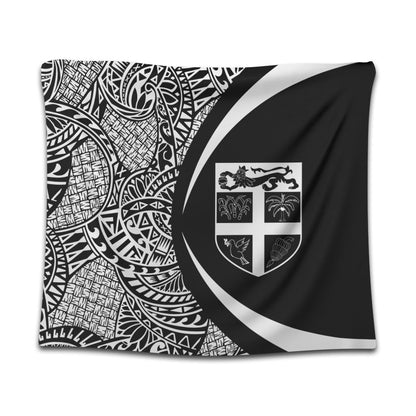 Fiji Tapestry Lauhala White Circle Style