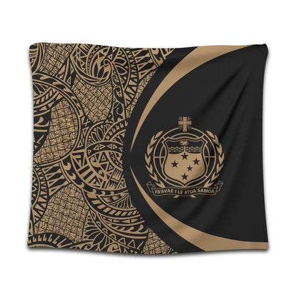 Samoa Tapestry Lauhala Gold Circle Style