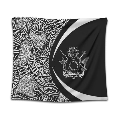 Cook Islands Tapestry Lauhala White Circle Style