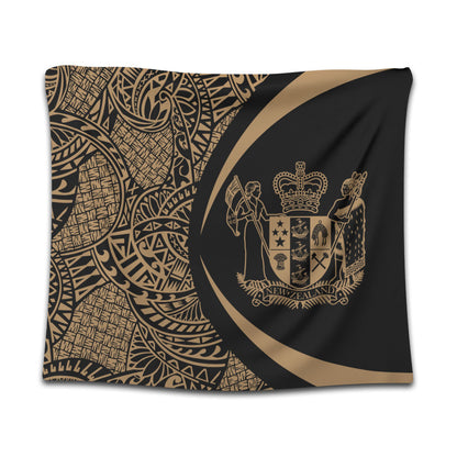New Zealand Tapestry Lauhala Gold Circle Style