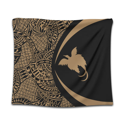 Papua New Guinea Tapestry Lauhala Gold Circle Style