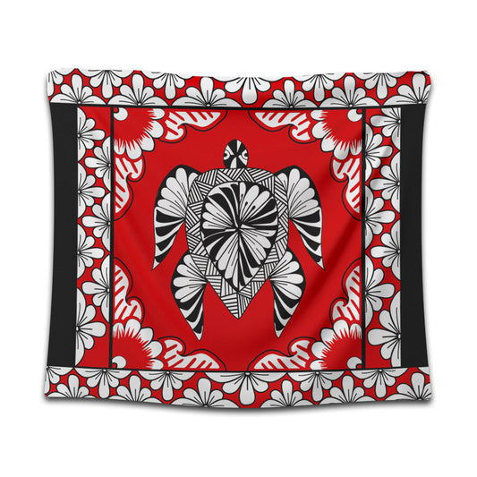 Tonga Tapestry Tapa Turtle Design