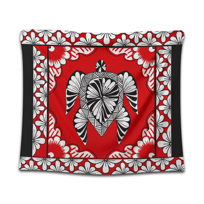 Tonga Tapestry Tapa Turtle Design