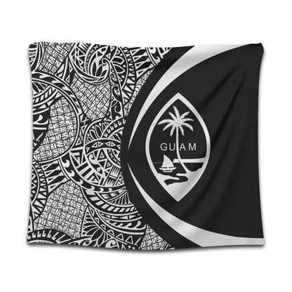 Guam Tapestry Lauhala White Circle Style