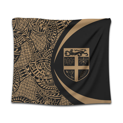 Fiji Tapestry Lauhala Gold Circle Style