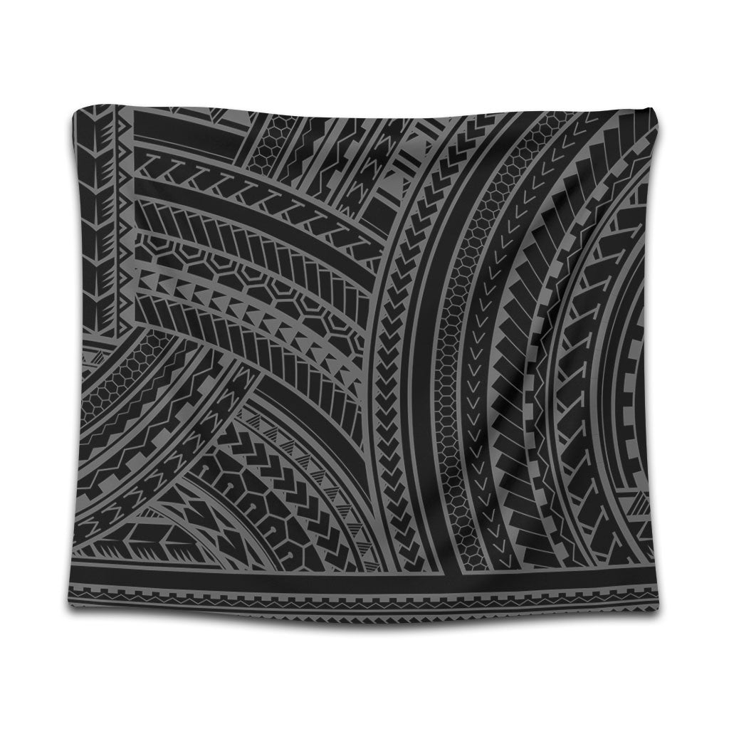 Hawaii Tapestry Polynesia Pattern Gray