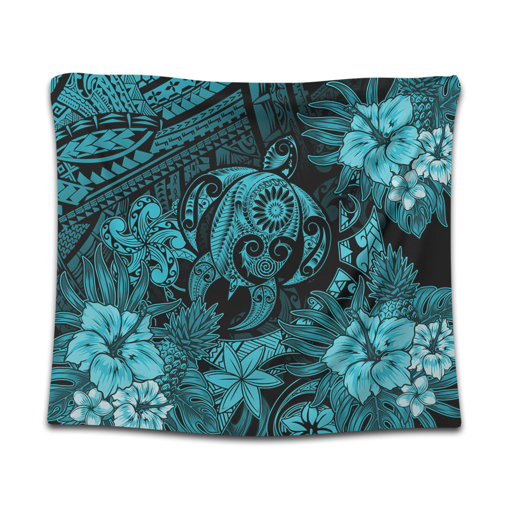 Hawaii Tapestry Tribal Polynesia Sea Turtle Design Pacific Dream