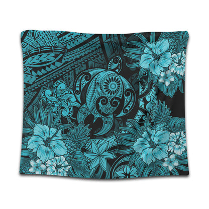 Hawaii Tapestry Tribal Polynesia Sea Turtle Design Pacific Dream