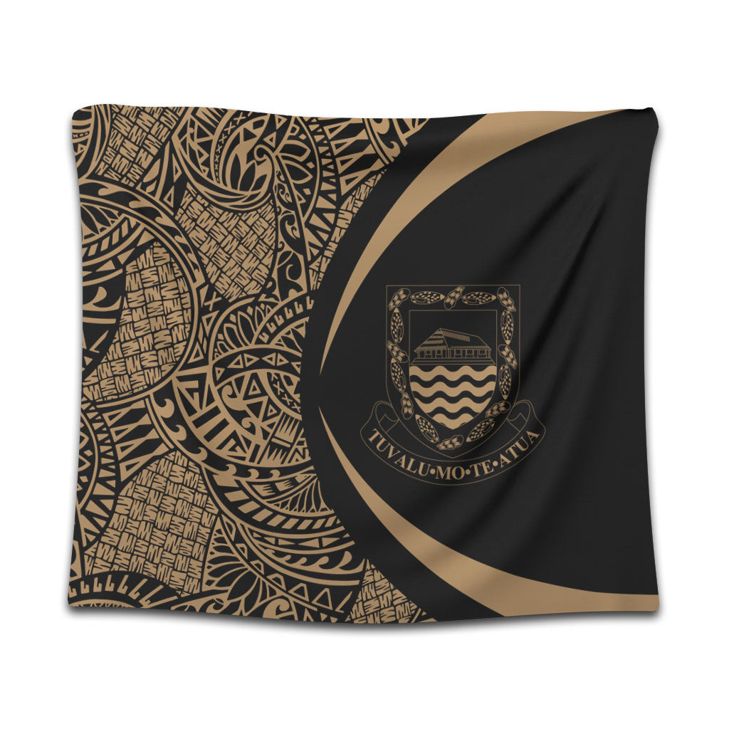 Tuvalu Tapestry Lauhala Gold Circle Style