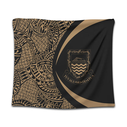 Tuvalu Tapestry Lauhala Gold Circle Style