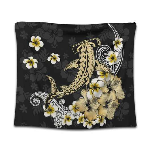 Hawaii Tapestry Hammerhead Shark Gold Tropical