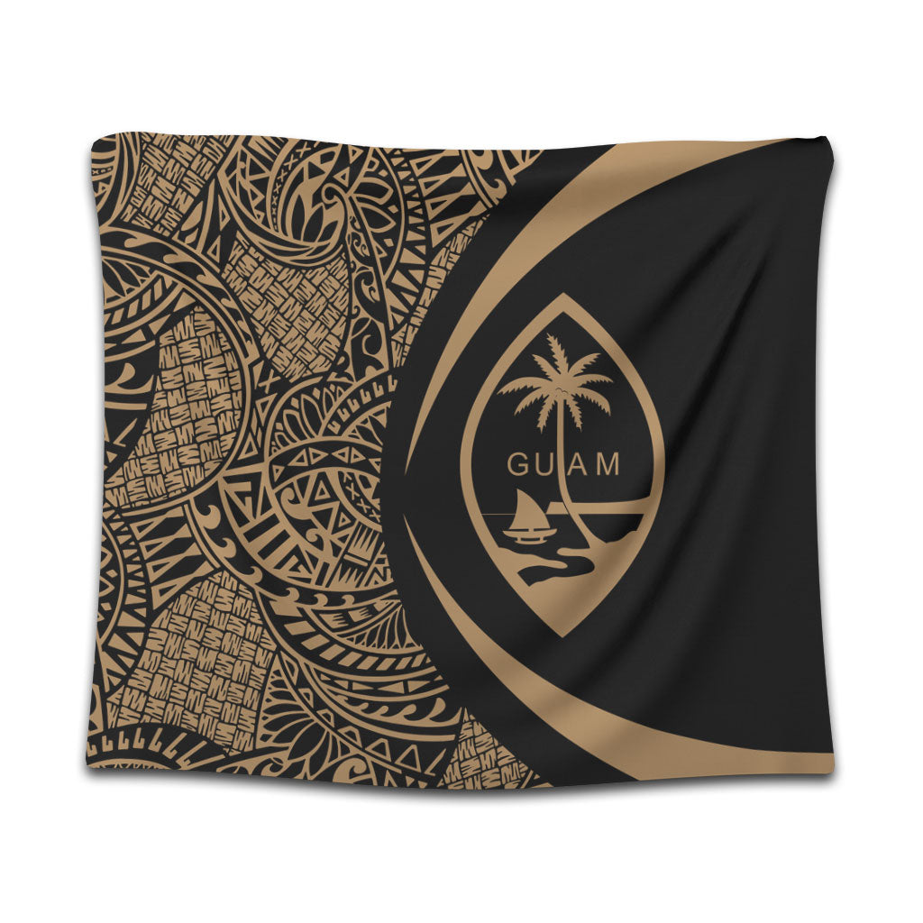 Guam Tapestry Lauhala Gold Circle Style