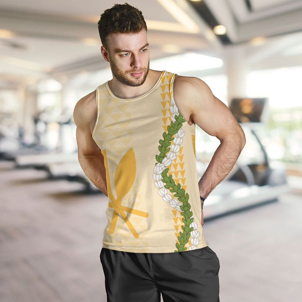 Hawaii Tank Top Kanaka Maoli Puakenikeni Maile Flower Lei