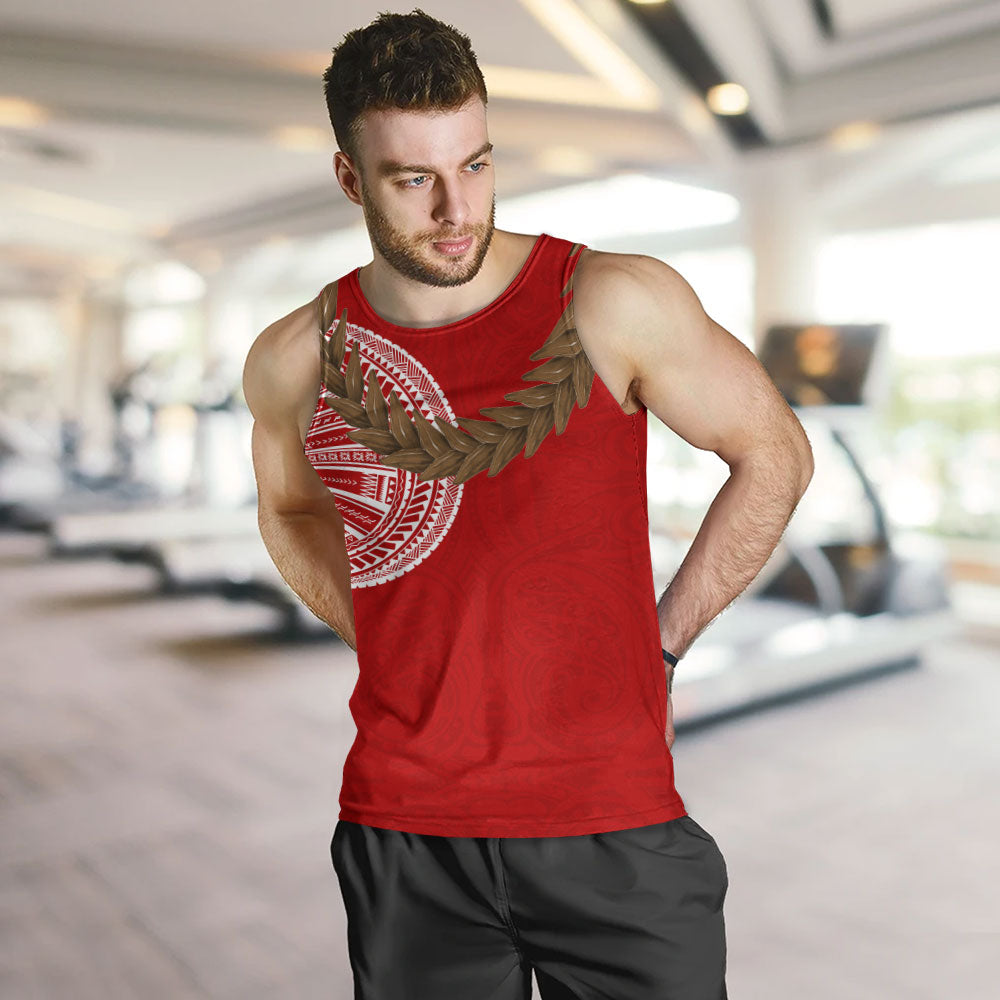 Samoa Tank Top Tattoo Roman Reigns With Ula Fala Style Brown